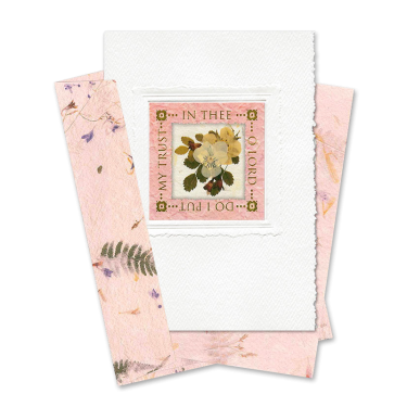 Pink Square-Framed Viola Scripture Card Image