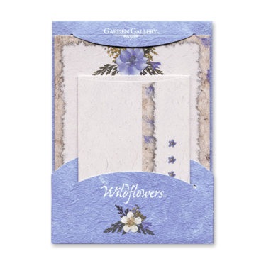 Blue Bouquets Wildflower Premium Stationery Image