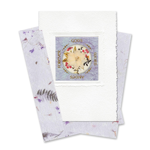Lilac Circle-Framed Viola Scripture Card Image