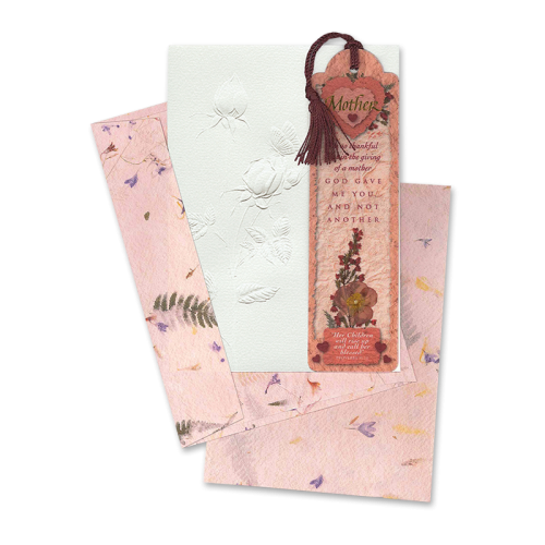 Mother's Day Roses Card with Bookmark Image